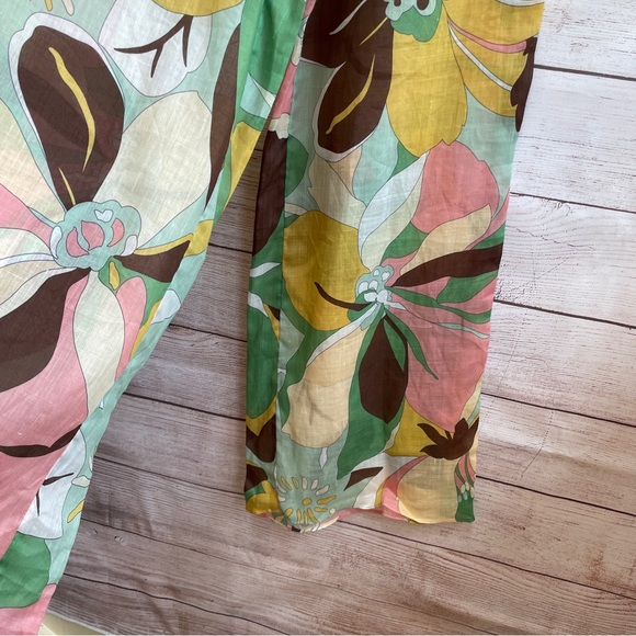 NEW WITH TAGS ZARA RAMIE FLORAL‎ WIDE LEG PANTS - Picture 6 of 8